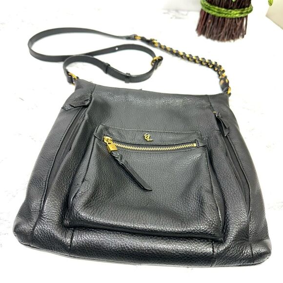 Elliott Lucca Gwen Leather Crossbody Bag Black - Picture 3 of 14